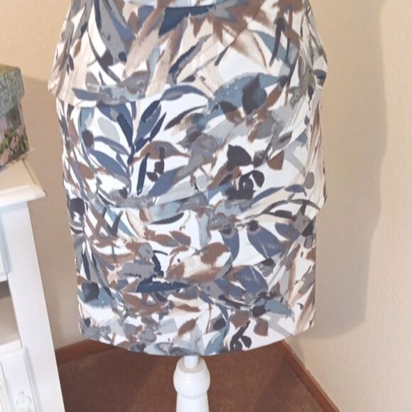 Connected Apparel ELegant Sleeveless Layered Dress. Career. Tiered. Floral - Picture 3 of 8